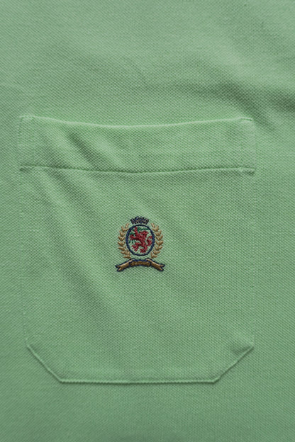 Vintage Tommy Hilfiger Polo Shirt Green 90s - 2000's XL Blue Details Cotton