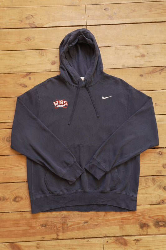 Hoodie Nike Vintage 2000's Y2K WNS Hockey Navy Blue Men's Large