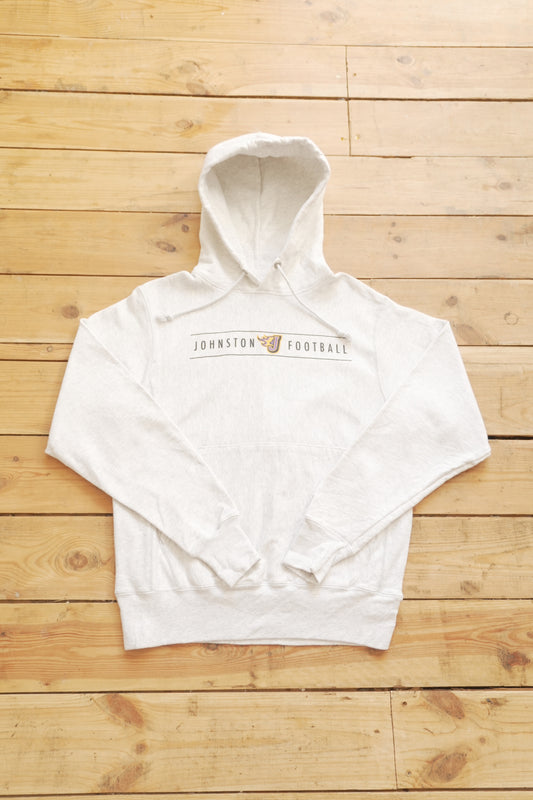 Hoodie Vintage Reverse Weave Champion Grey "C logo" on Sleeve Cotton  Johnson Football Men's Small