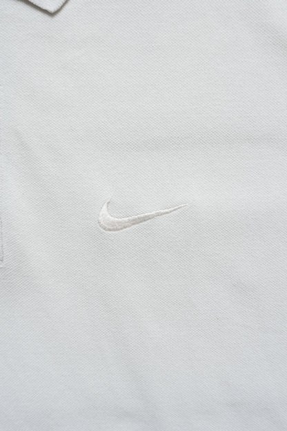 Nike Polo Shirt Cream Men's Medium Short Sleeve T-shirt Collared