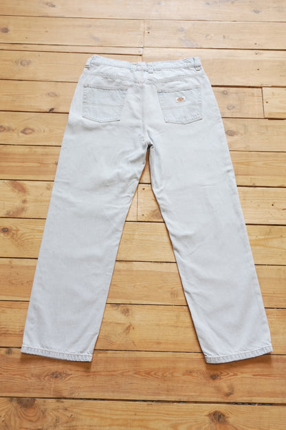 Dickies Straight Jeans Light Blue Wash Waist 33 Length 32 Men's Workwear