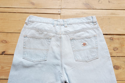 Dickies Straight Jeans Light Blue Wash Waist 33 Length 32 Men's Workwear