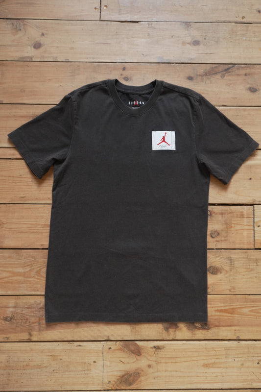 Jordan T-shirt Black White Red Logo on Chest Men's Small Standard Fit 100% Cotton