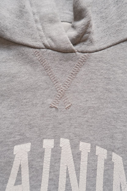Vintage Nike Hoodie Grey Black Swoosh Patch on Chest Men's Medium