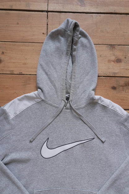 Nike Hoodie Grey White Shoulder Detail Men's Medium Sportswear