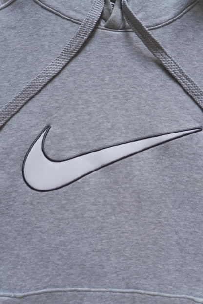 Nike Hoodie Grey White Shoulder Detail Men's Medium Sportswear