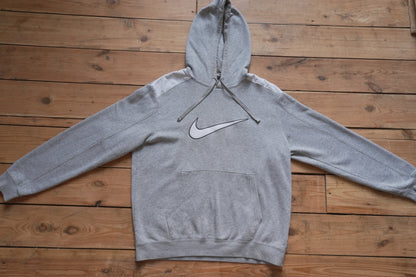 Nike Hoodie Grey White Shoulder Detail Men's Medium Sportswear