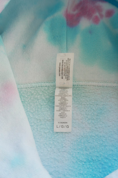 Outer Banks Hoodie Tie Dye Pink Turquoise Netflix TV Show Jerzees Men's Large