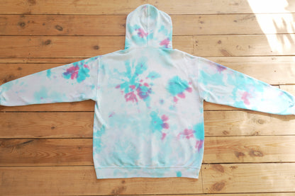 Outer Banks Hoodie Tie Dye Pink Turquoise Netflix TV Show Jerzees Men's Large