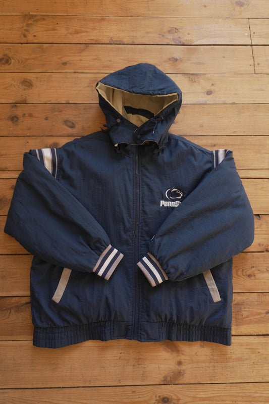 Vintage Reversible Penn State Jacket Pro Player Footlocker Hooded University Coat Collegiate