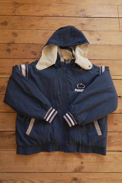 Vintage Reversible Penn State Jacket Pro Player Footlocker Hooded University Coat Collegiate