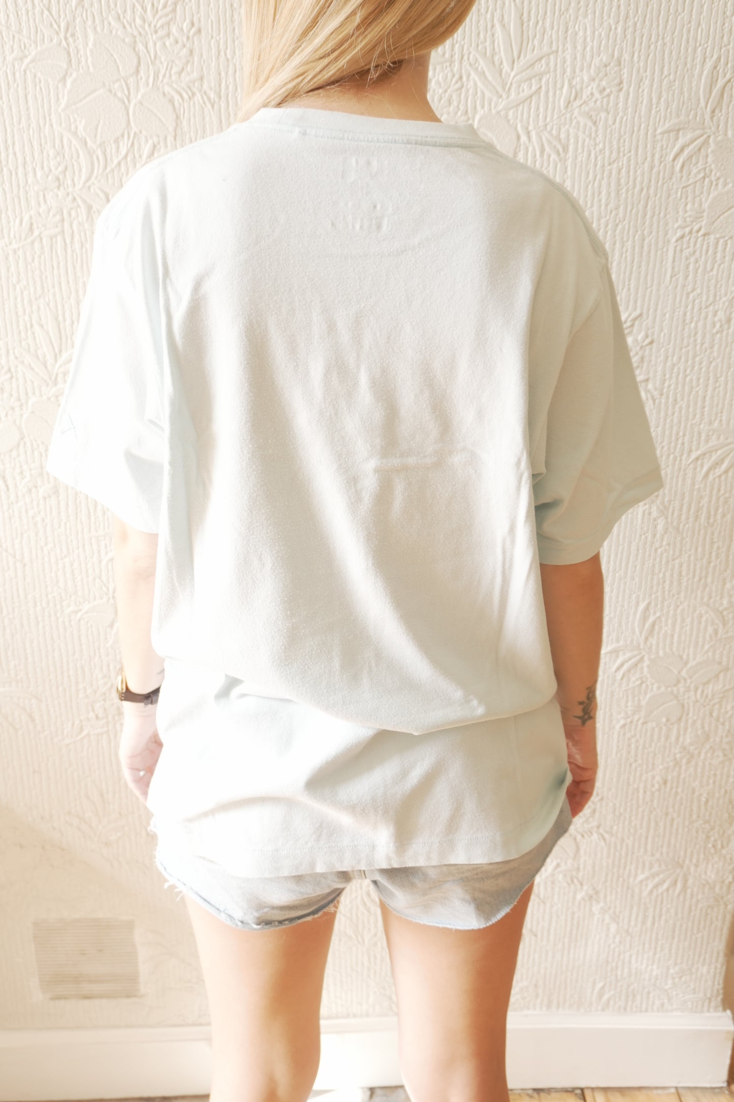 Kaws x Sesame Street x Uniqlo T-shirt Light Blue Printed Men's Medium