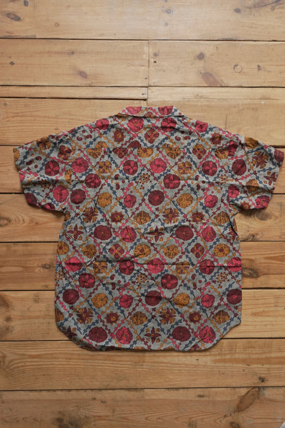 C.P. Company Shirt Vintage Floral Print Short Sleeve Flower Men's Small