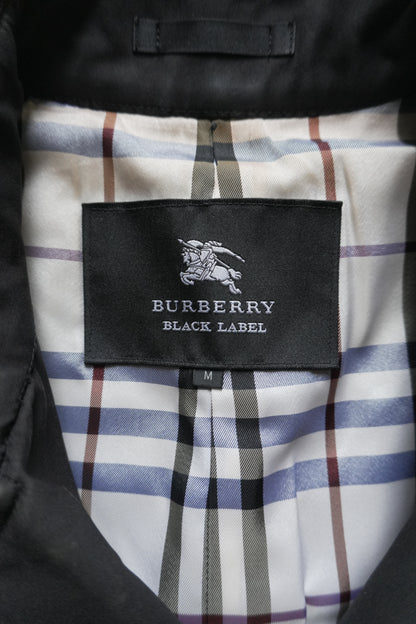 Burberry Black Trench Coat Vintage Black Label Rare Men's Small