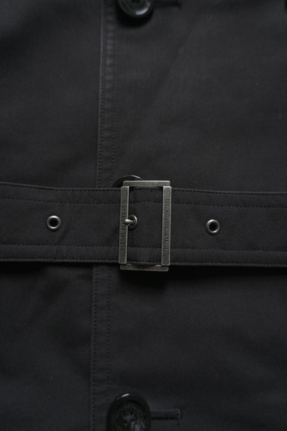 Burberry Black Trench Coat Vintage Black Label Rare Men's Small