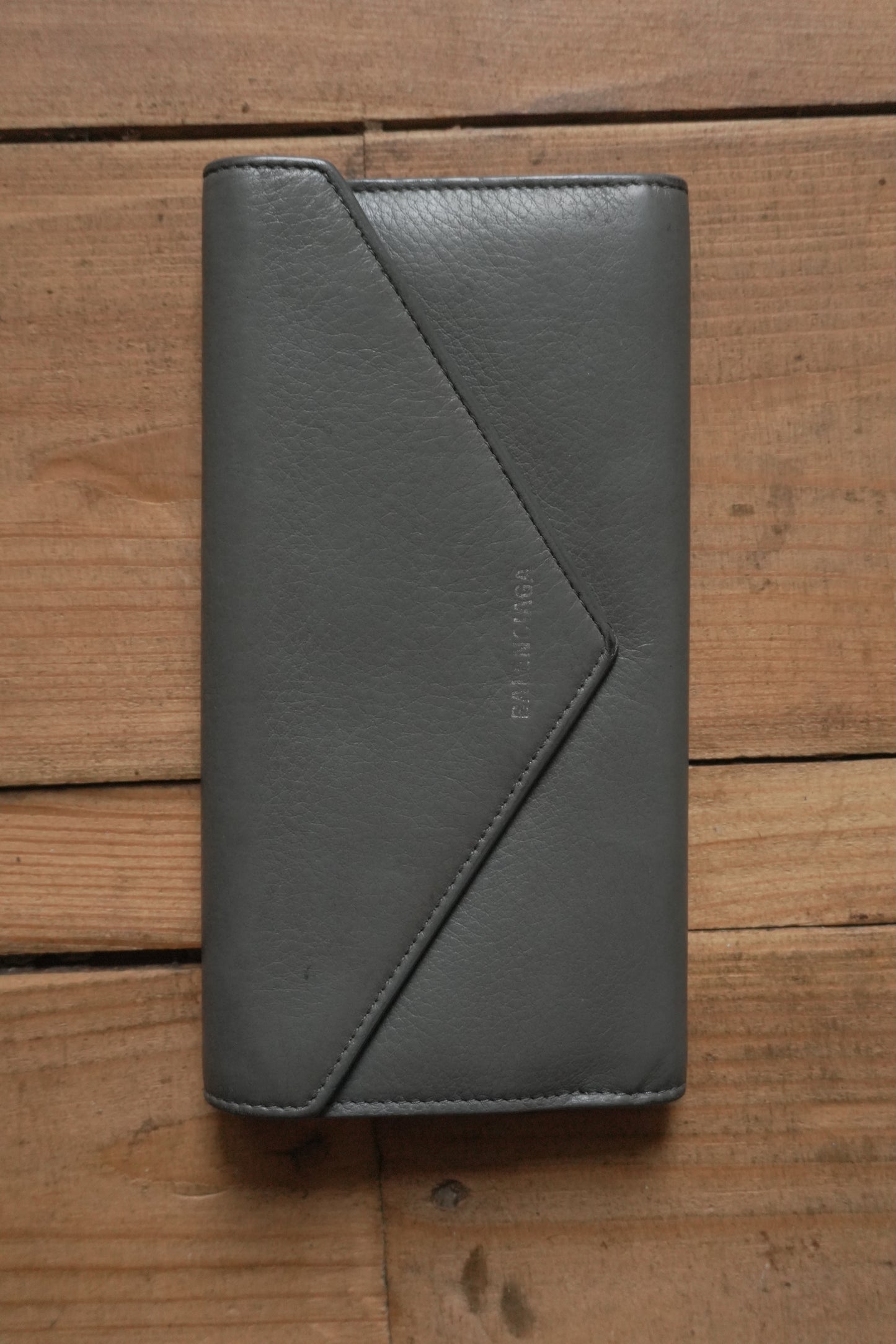 Balenciaga Grey Wallet Long Purse Women's