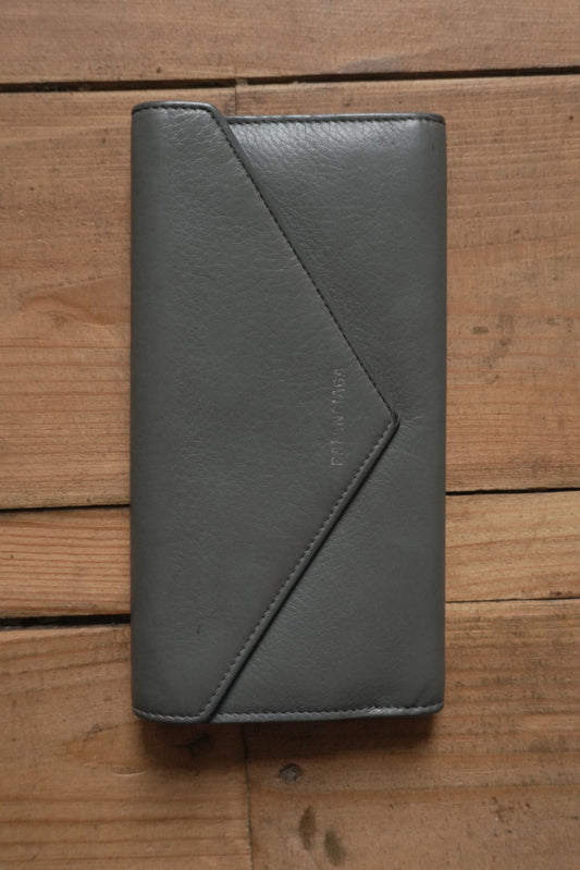 Balenciaga Grey Wallet Long Purse Women's