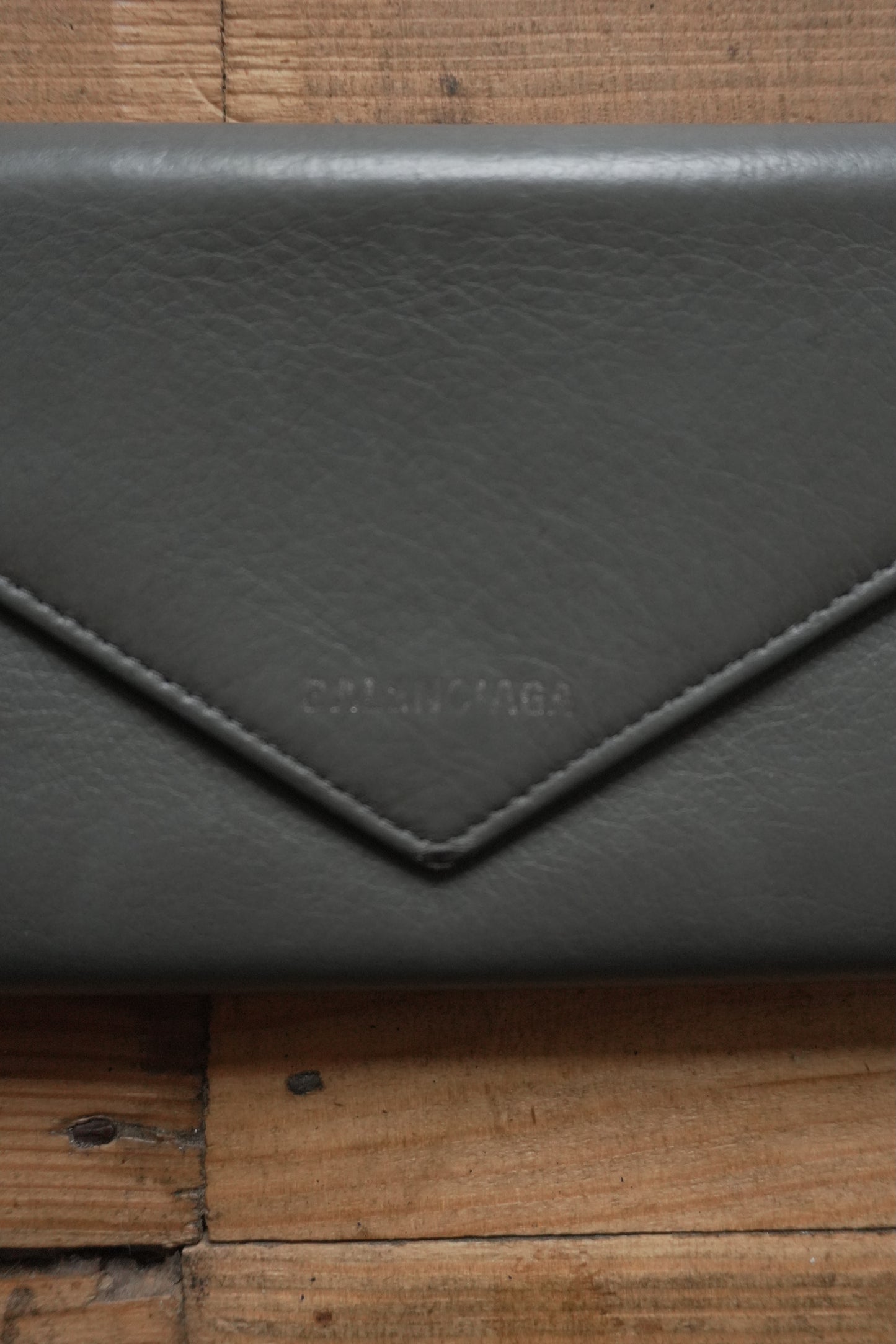 Balenciaga Grey Wallet Long Purse Women's