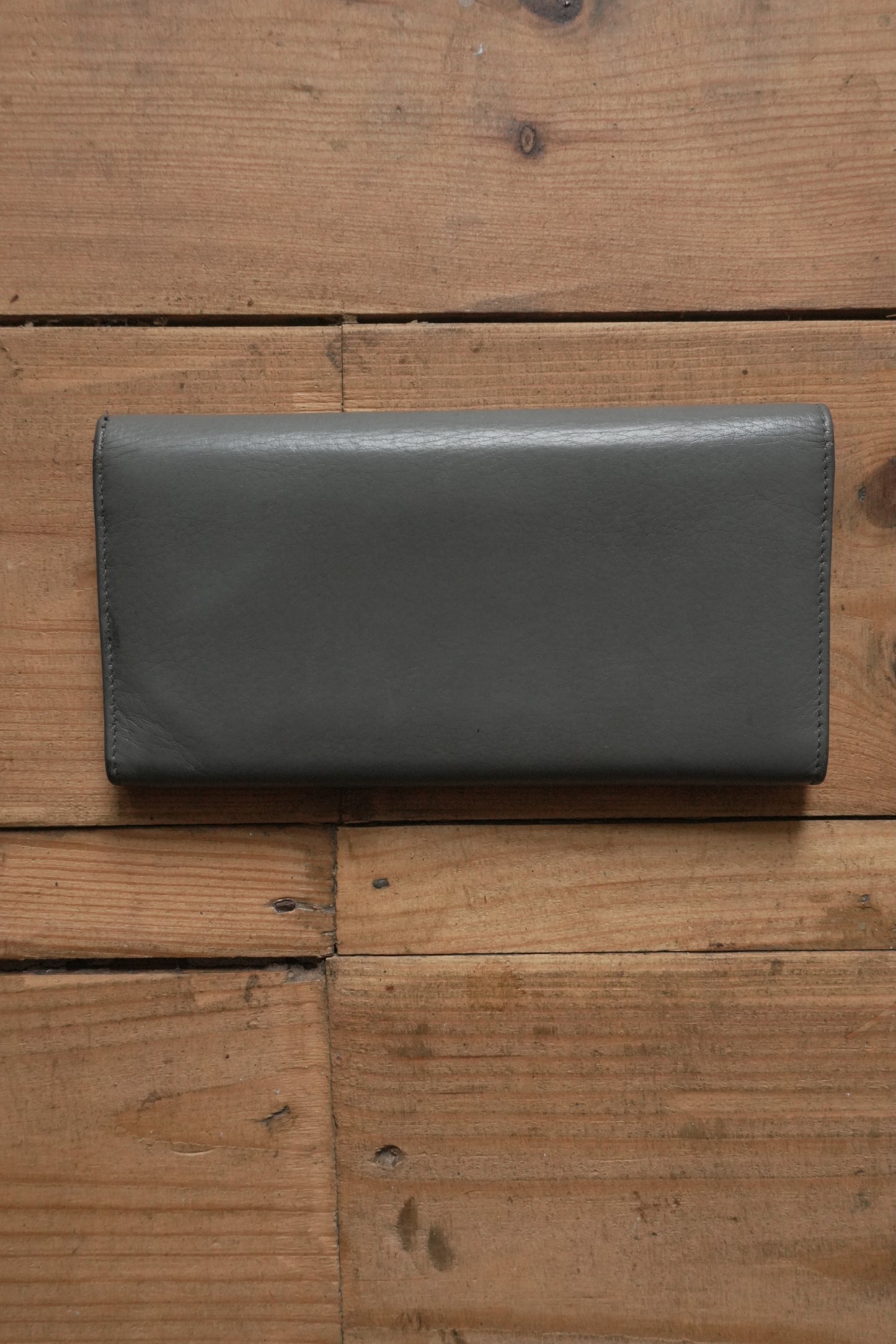 Balenciaga Grey Wallet Long Purse Women's