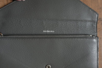 Balenciaga Grey Wallet Long Purse Women's