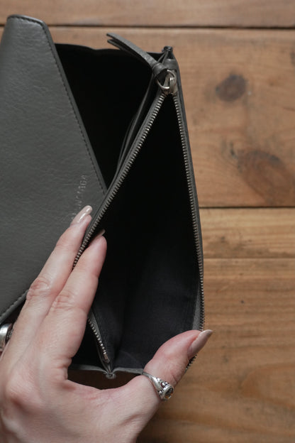 Balenciaga Grey Wallet Long Purse Women's
