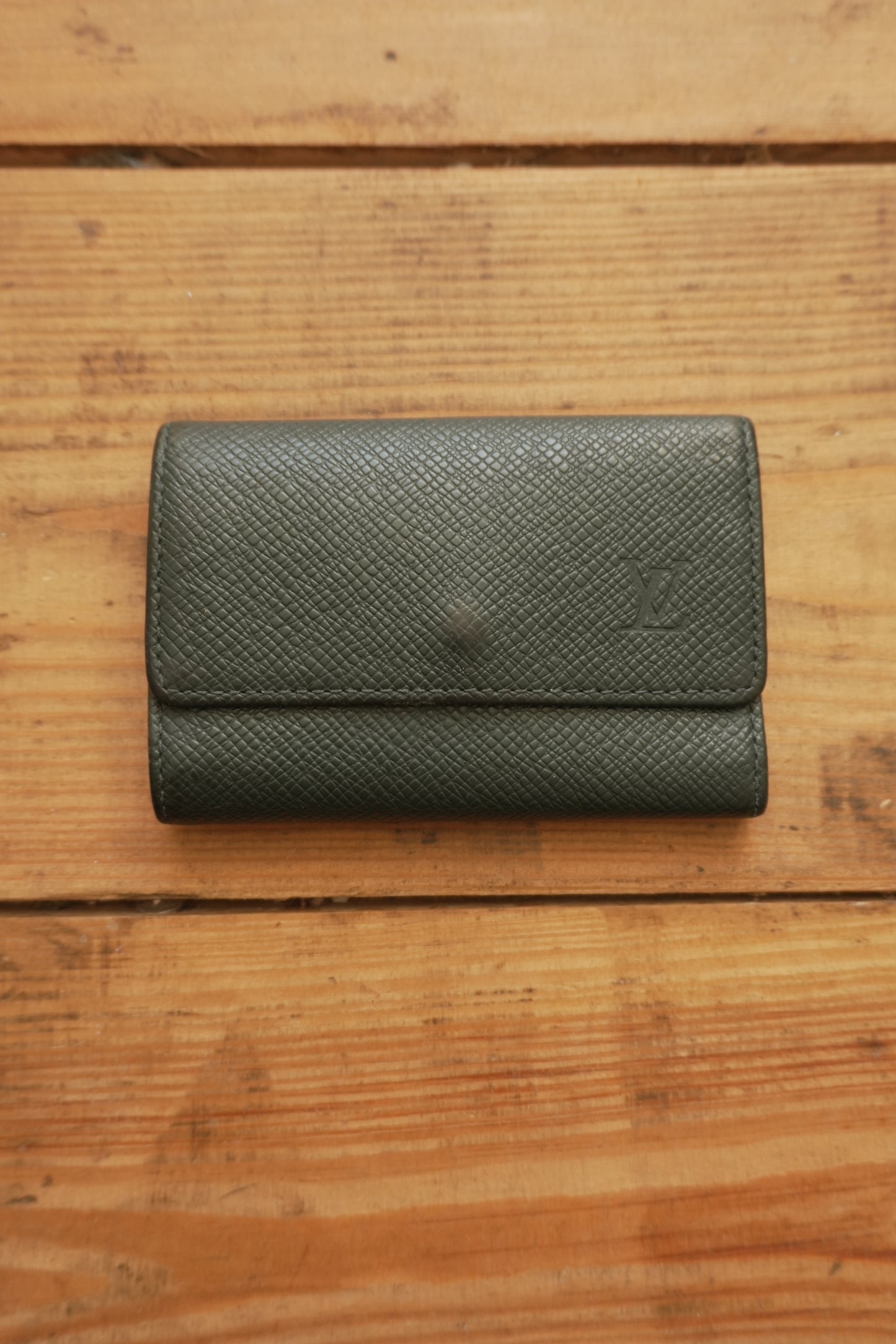 Louis Vuitton Green Leather Keycase Epi Leather Keyholder with Box