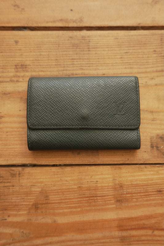 Louis Vuitton Green Leather Keycase Epi Leather Keyholder with Box