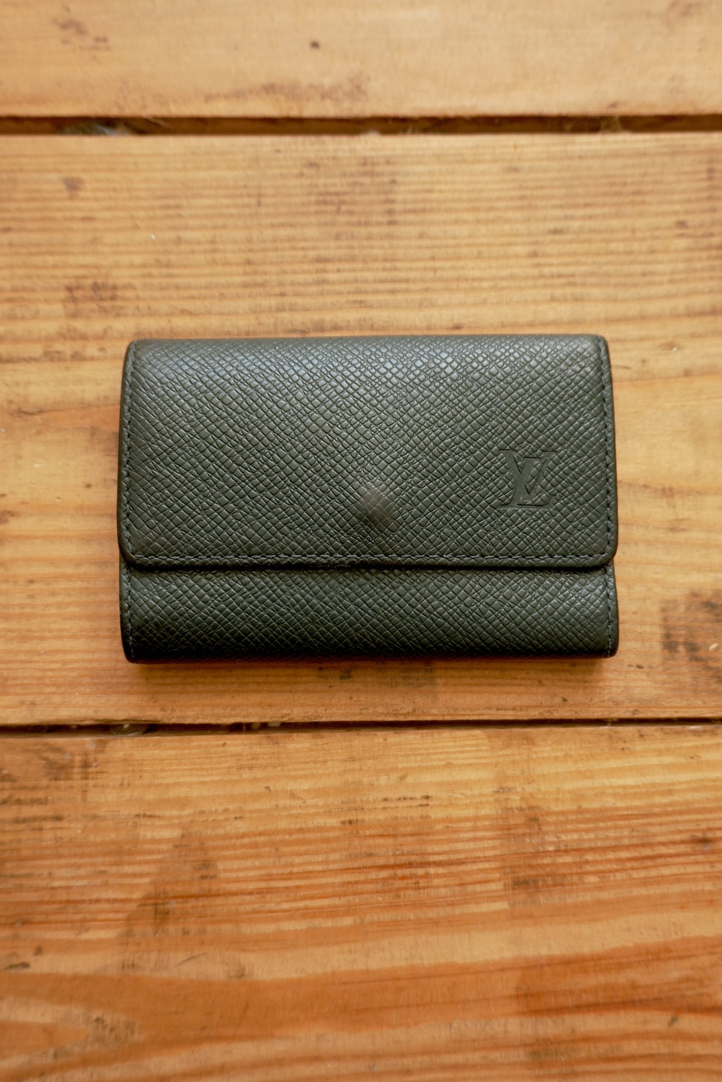Louis Vuitton Green Leather Keycase Epi Leather Keyholder with Box