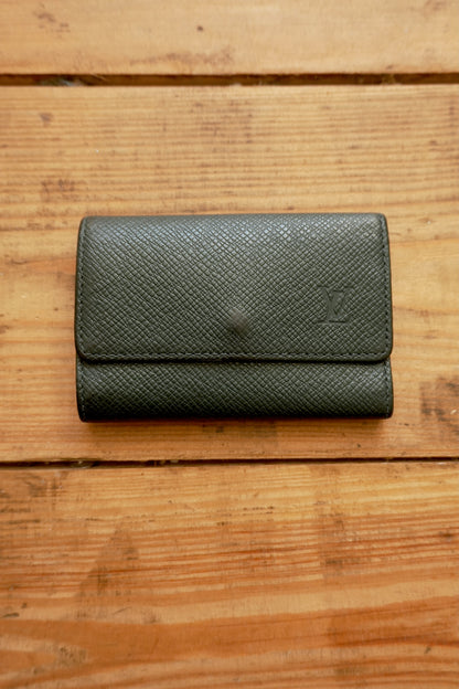 Louis Vuitton Green Leather Keycase Epi Leather Keyholder with Box