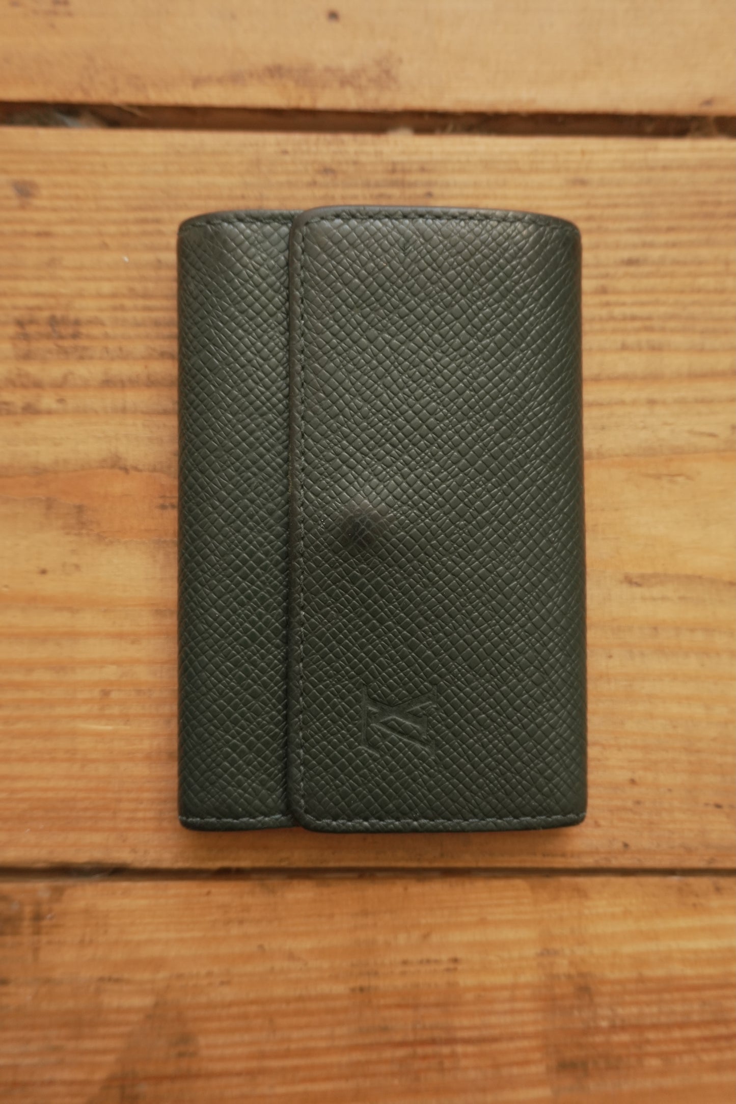 Louis Vuitton Green Leather Keycase Epi Leather Keyholder with Box