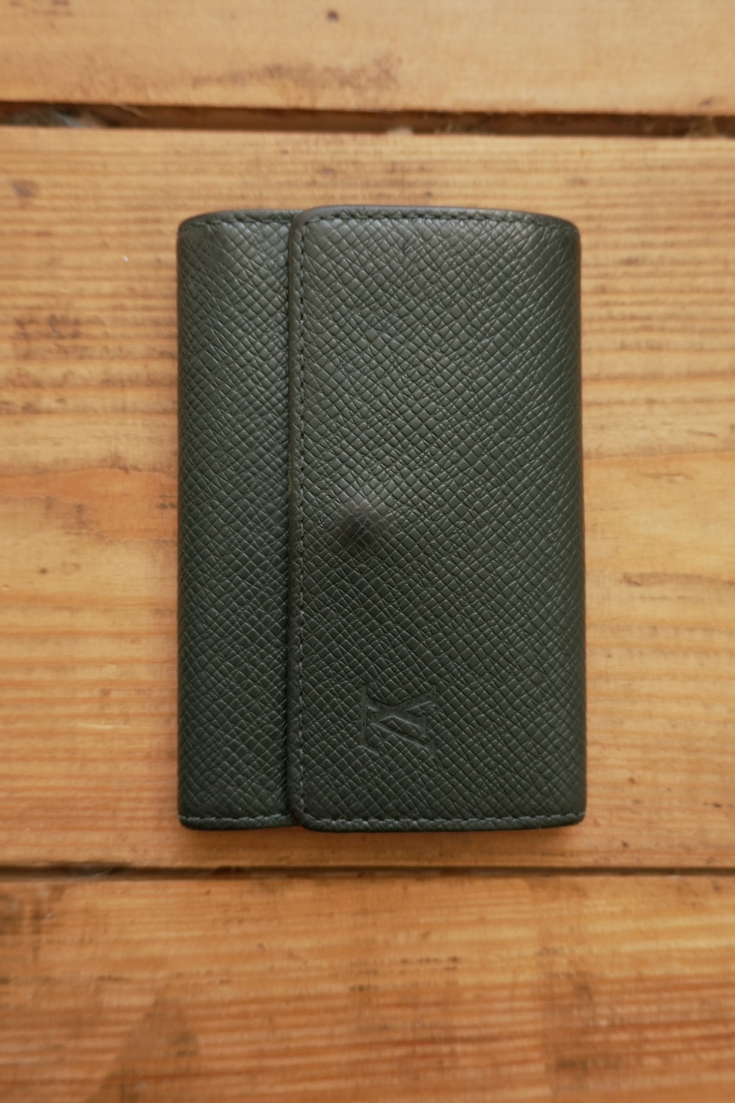 Louis Vuitton Green Leather Keycase Epi Leather Keyholder with Box