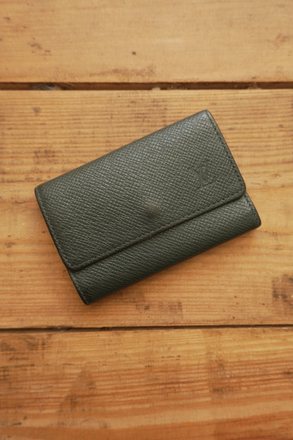 Louis Vuitton Green Leather Keycase Epi Leather Keyholder with Box