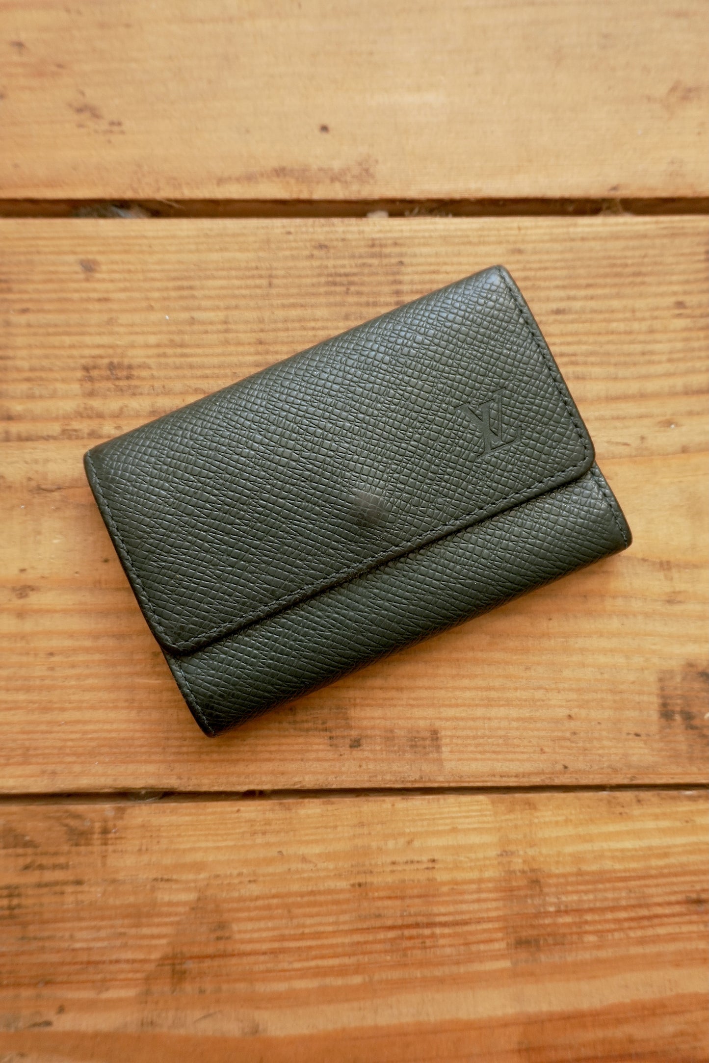 Louis Vuitton Green Leather Keycase Epi Leather Keyholder with Box