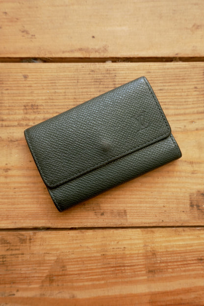 Louis Vuitton Green Leather Keycase Epi Leather Keyholder with Box