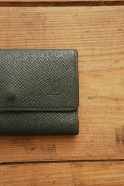 Louis Vuitton Green Leather Keycase Epi Leather Keyholder with Box