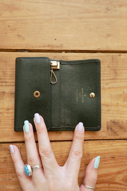 Louis Vuitton Green Leather Keycase Epi Leather Keyholder with Box