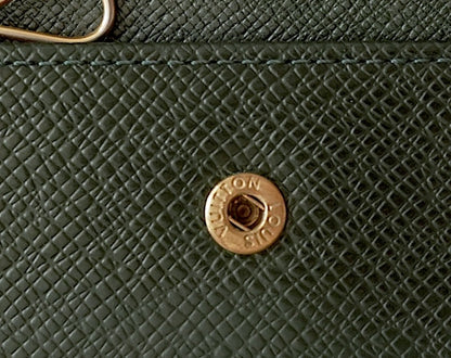Louis Vuitton Green Leather Keycase Epi Leather Keyholder with Box