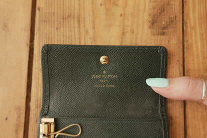 Louis Vuitton Green Leather Keycase Epi Leather Keyholder with Box
