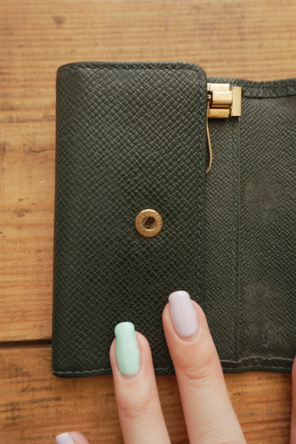 Louis Vuitton Green Leather Keycase Epi Leather Keyholder with Box