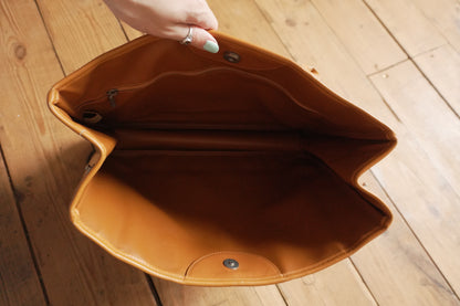 Longchamp Leather Tote Bag Orange Roseau Handbag Horse Logo with dust bag