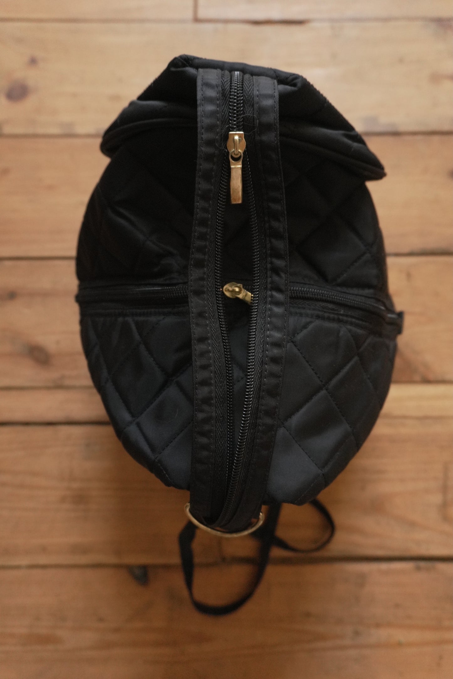 Valentino Backpack Black Quilted Gold Hardware Crossbody Double Straps