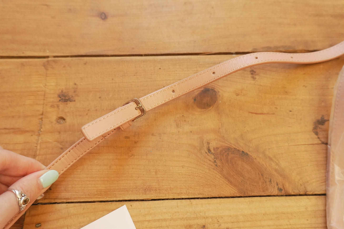 Vintage Pink Leather Crossbody Bag Aigner Handbag Double Zip