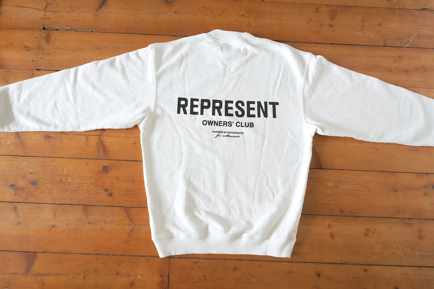 Represent Sweatshirt White Owner's Club Men's 2XS 100% Cotton Crew Neck NWOT