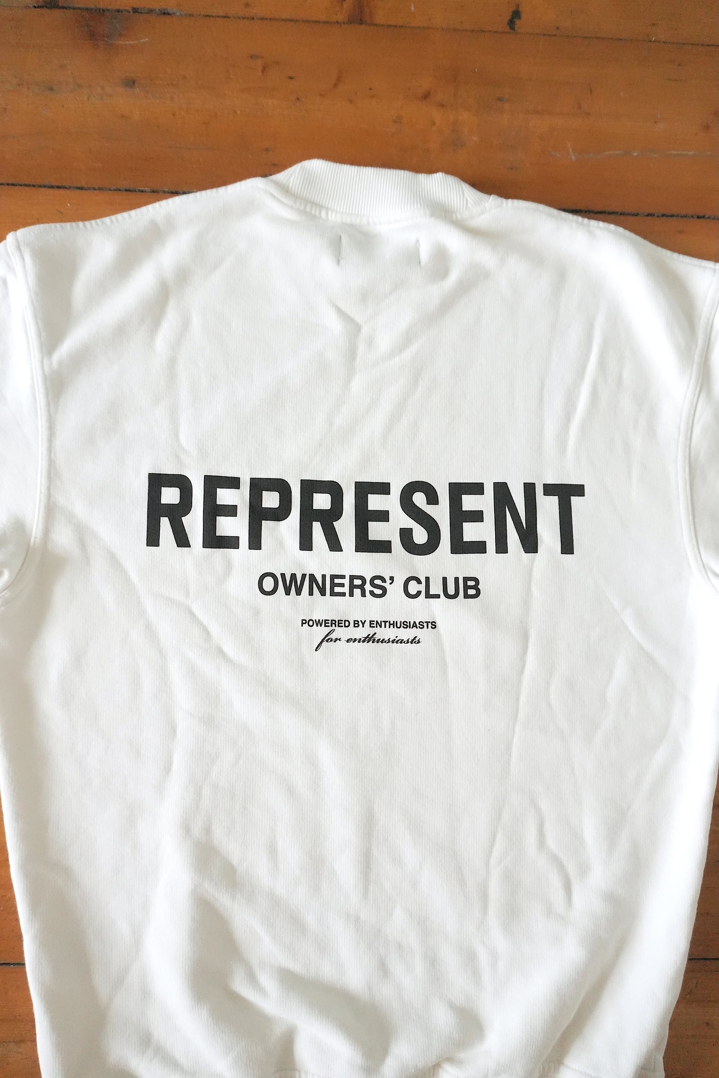 Represent Sweatshirt White Owner's Club Men's 2XS 100% Cotton Crew Neck NWOT