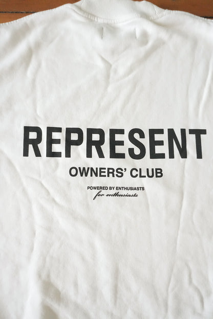 Represent Sweatshirt White Owner's Club Men's 2XS 100% Cotton Crew Neck NWOT