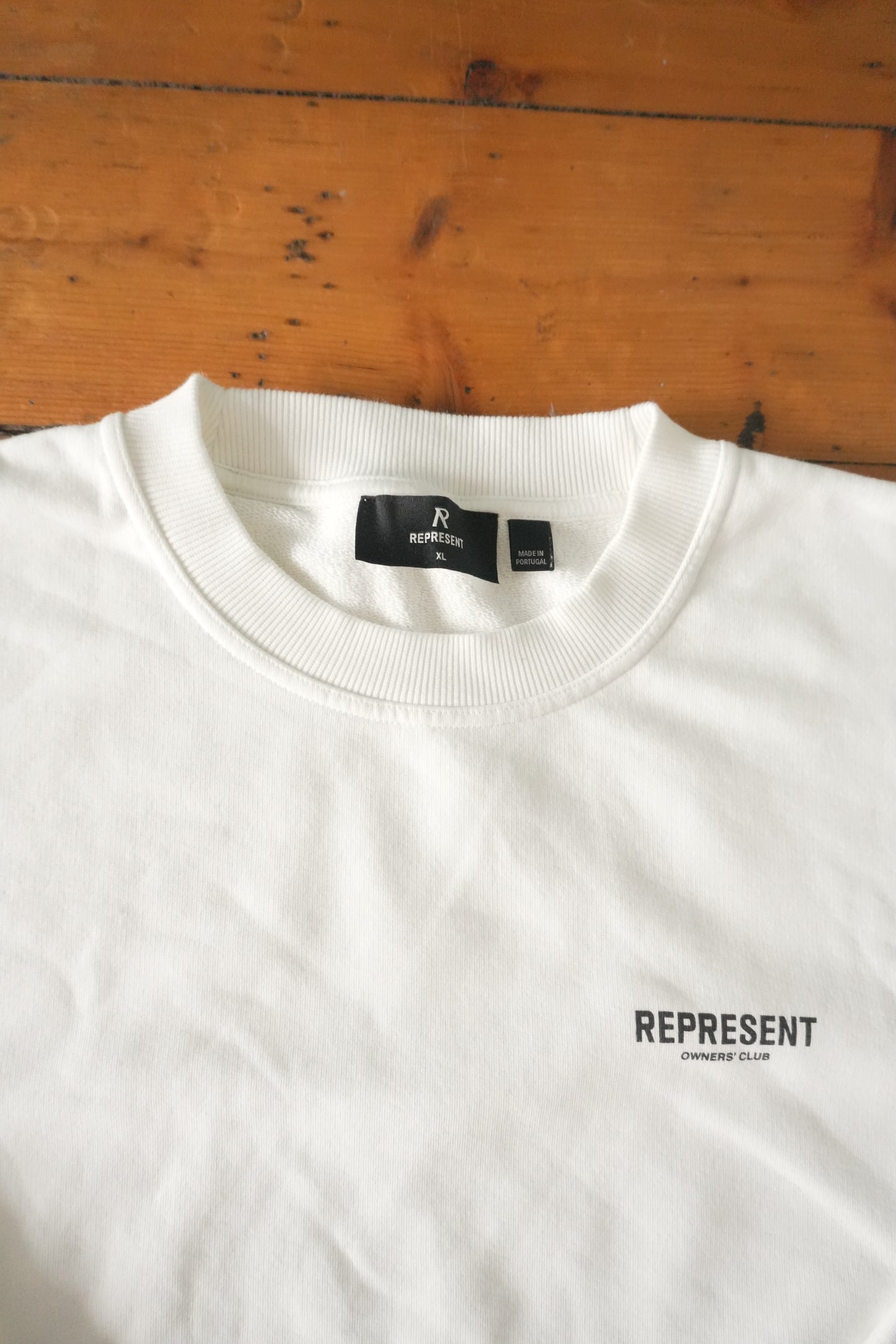 Represent Owners Club Sweatshirt White Oversized Men’s XL Cotton Sweater