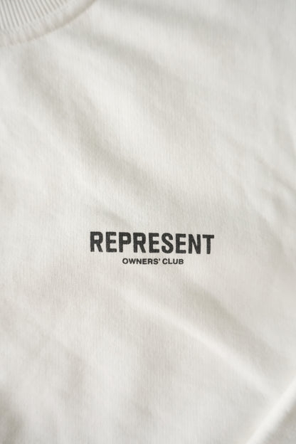 Represent Owners Club Sweatshirt White Oversized Men’s XL Cotton Sweater