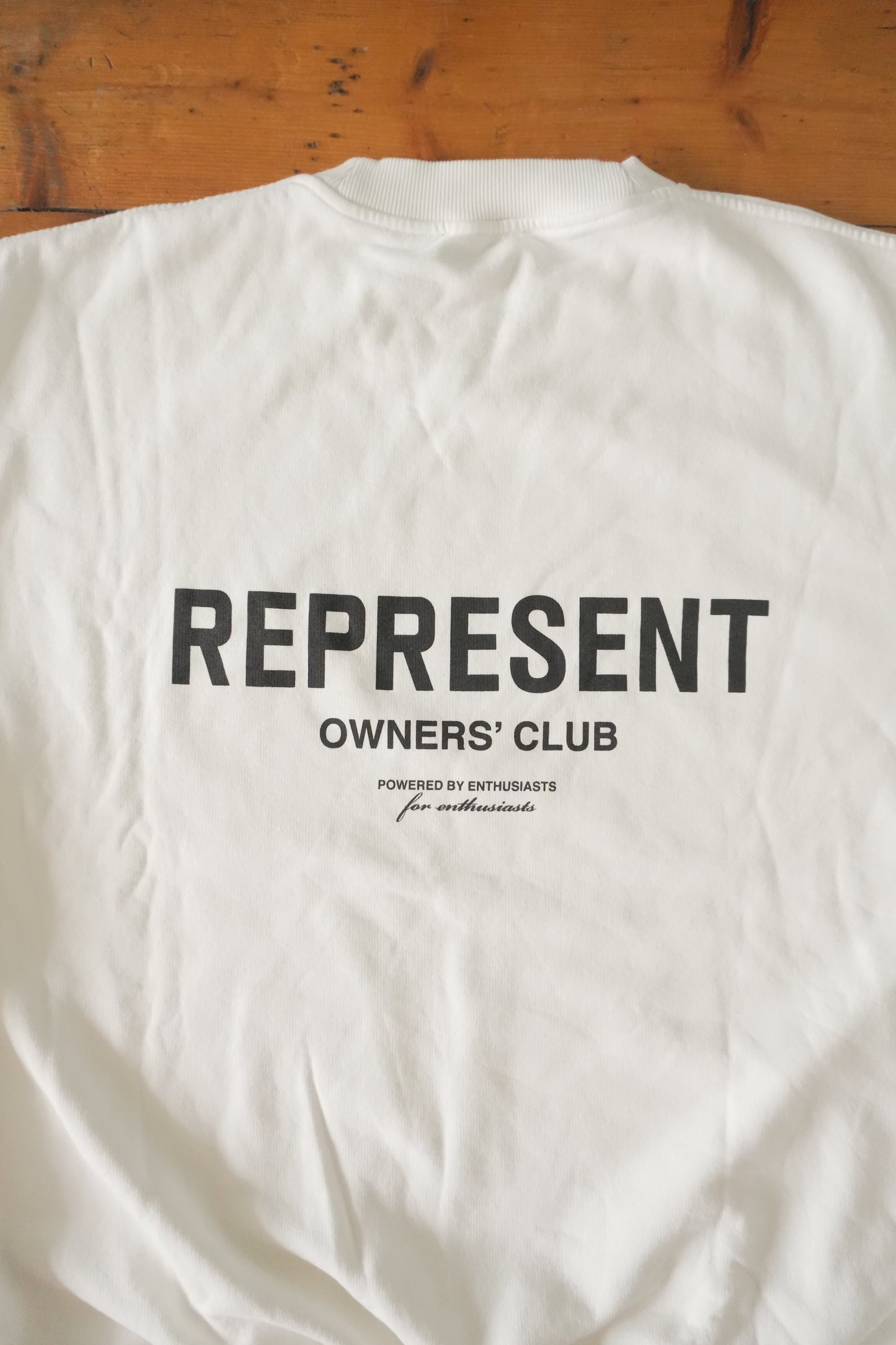Represent Owners Club Sweatshirt White Oversized Men’s XL Cotton Sweater