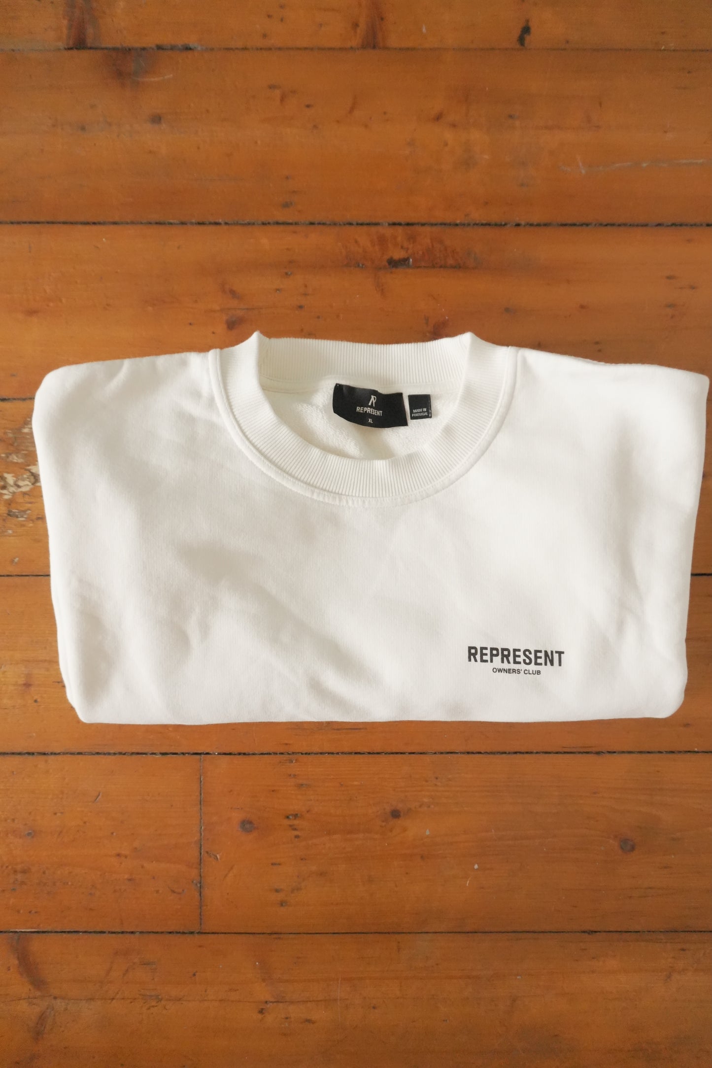 Represent Owners Club Sweatshirt White Oversized Men’s XL Cotton Sweater