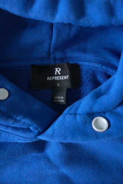Represent Owners Club Hoodie – Cobalt Blue, Oversized Fit Men’s Large Sweatshirt